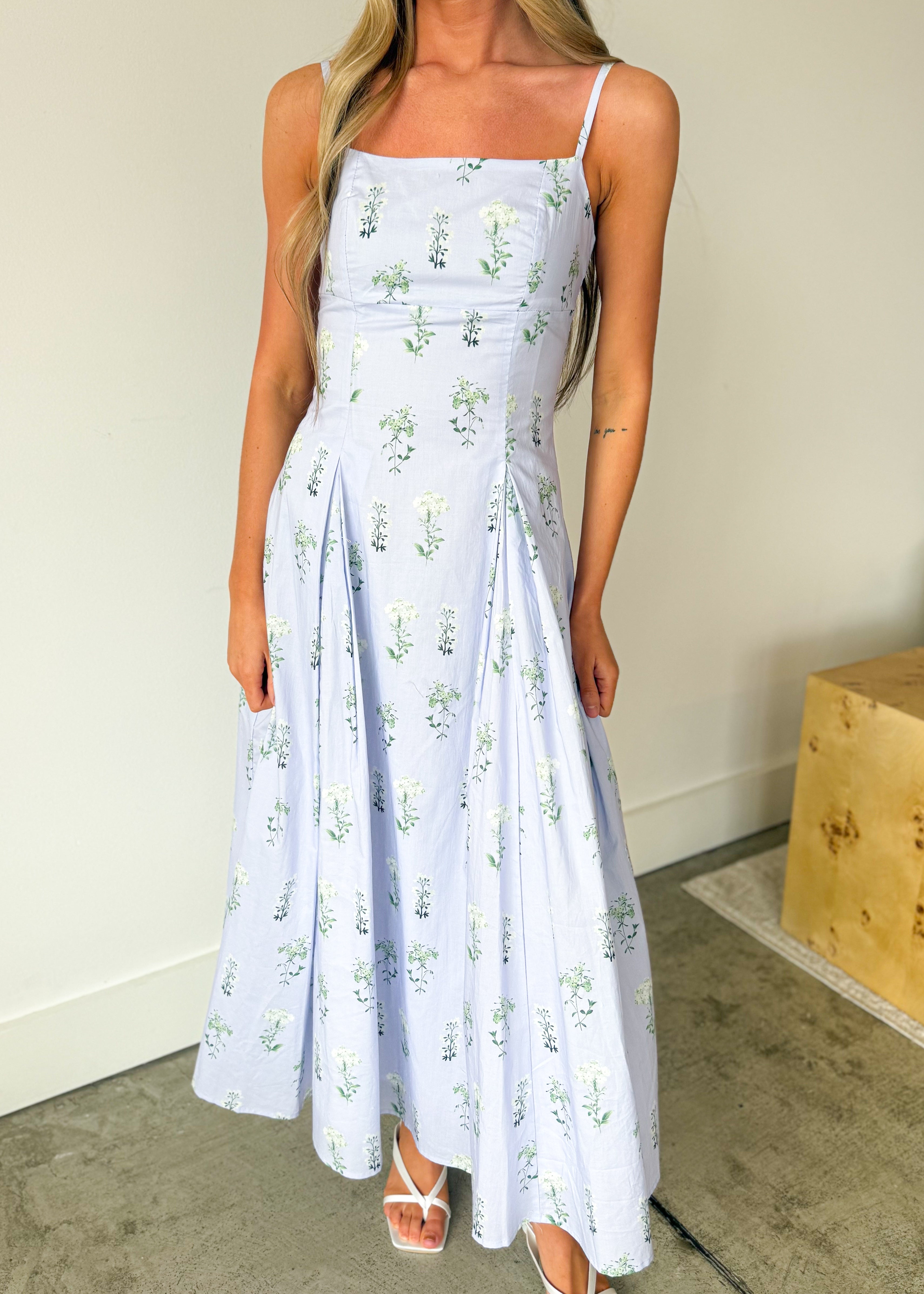 Brielle Meadow Strap Midi Dress
