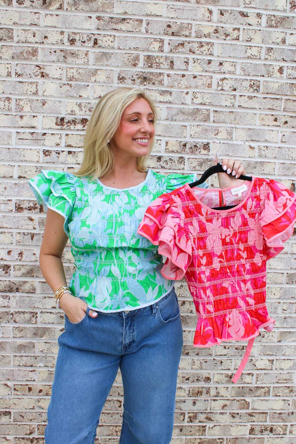 Palm Beach Ruffle Blouse