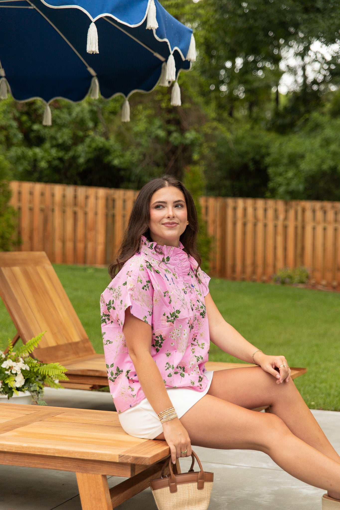 Light Meadow Ruffle Blouse