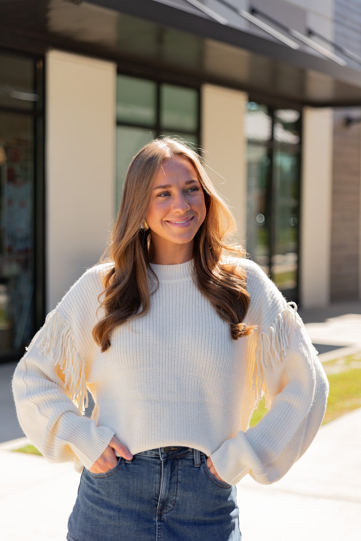 Karli Fringe Knit Sweater