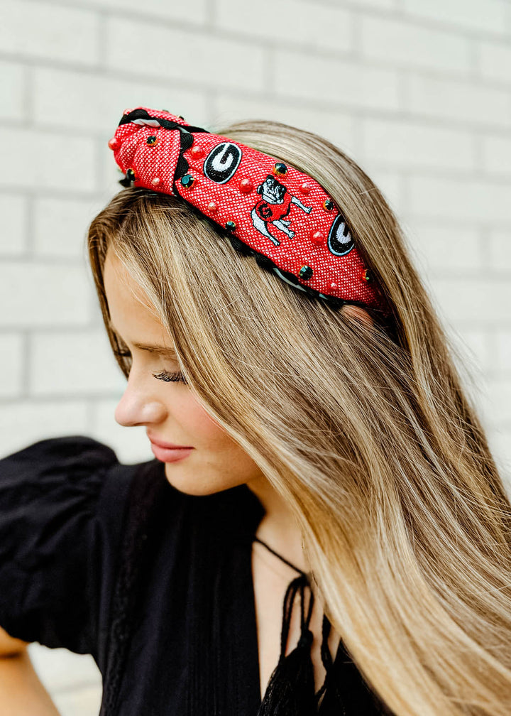 SHRIMPS ANTONIA HEADBAND RED カチューシャ Girl Kid Children Baby Red Ribbon Bow Snowwhite Elastic Hair