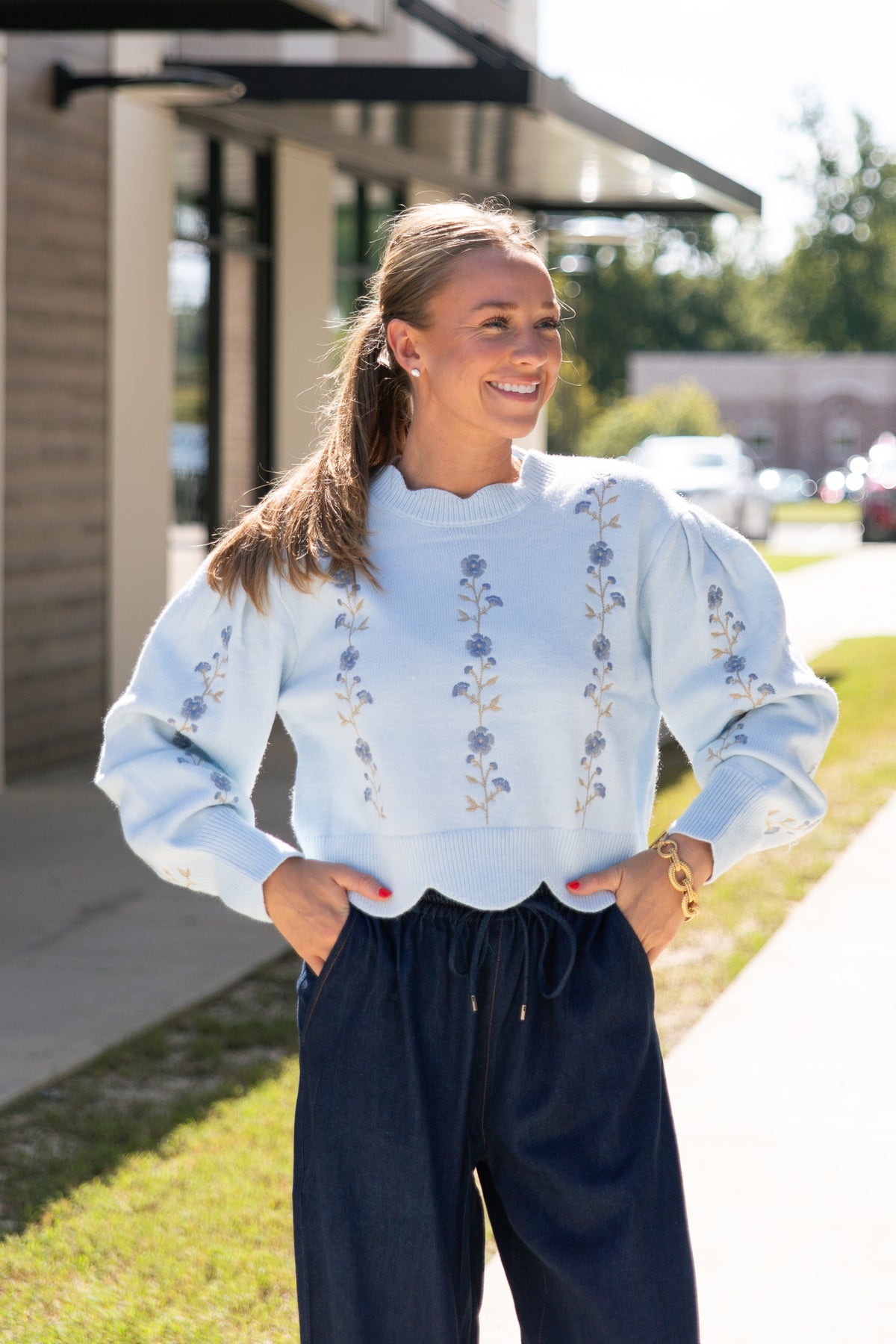 Lily Floral Embroidered Sweater