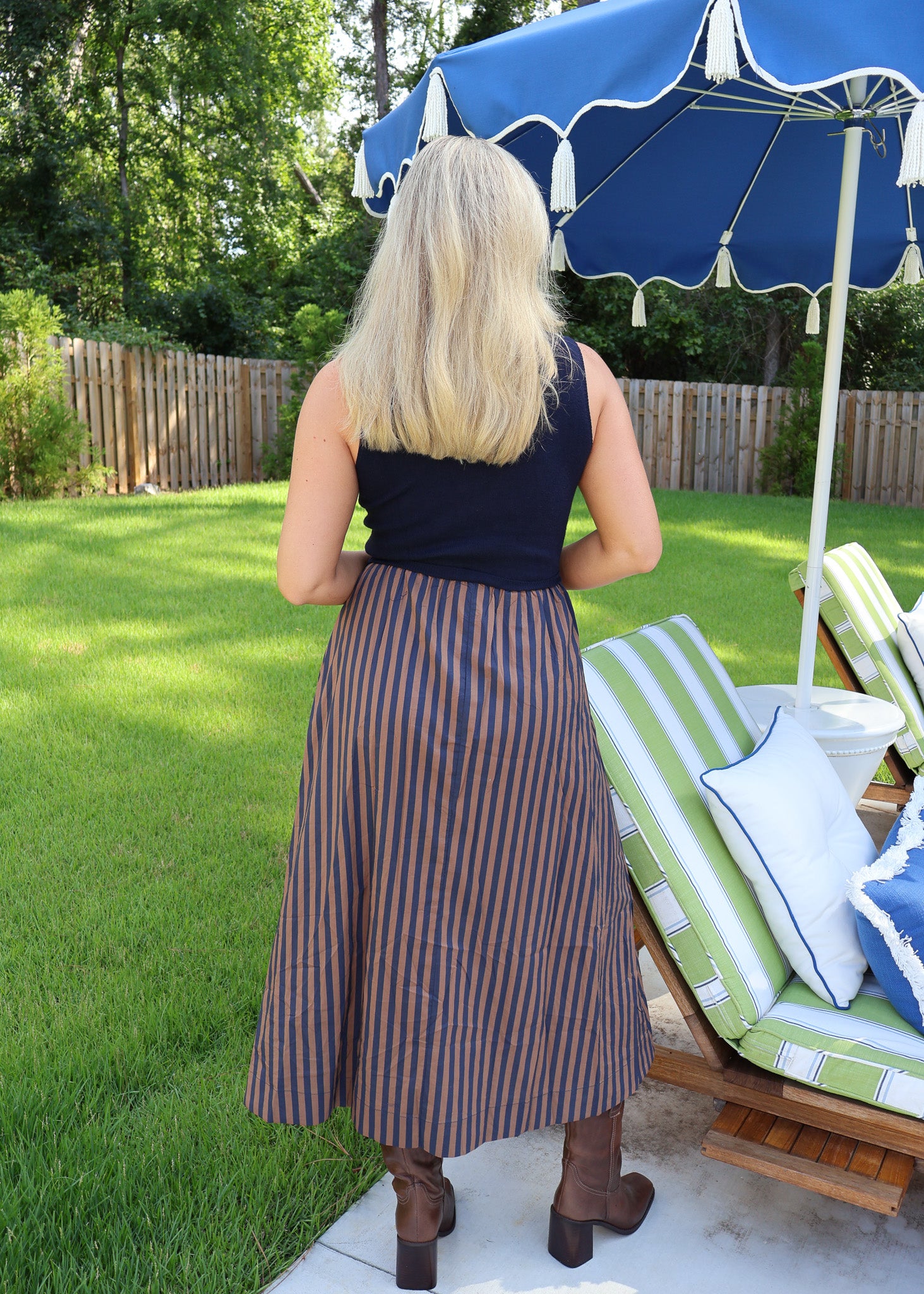 Emerson Stripe Midi Dress
