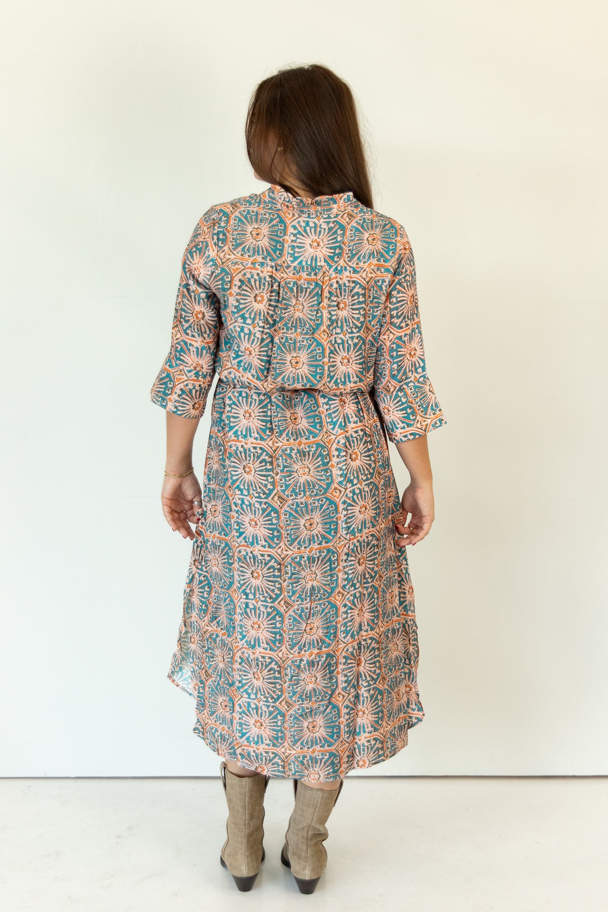 Lea Tie Waist Midi Dress