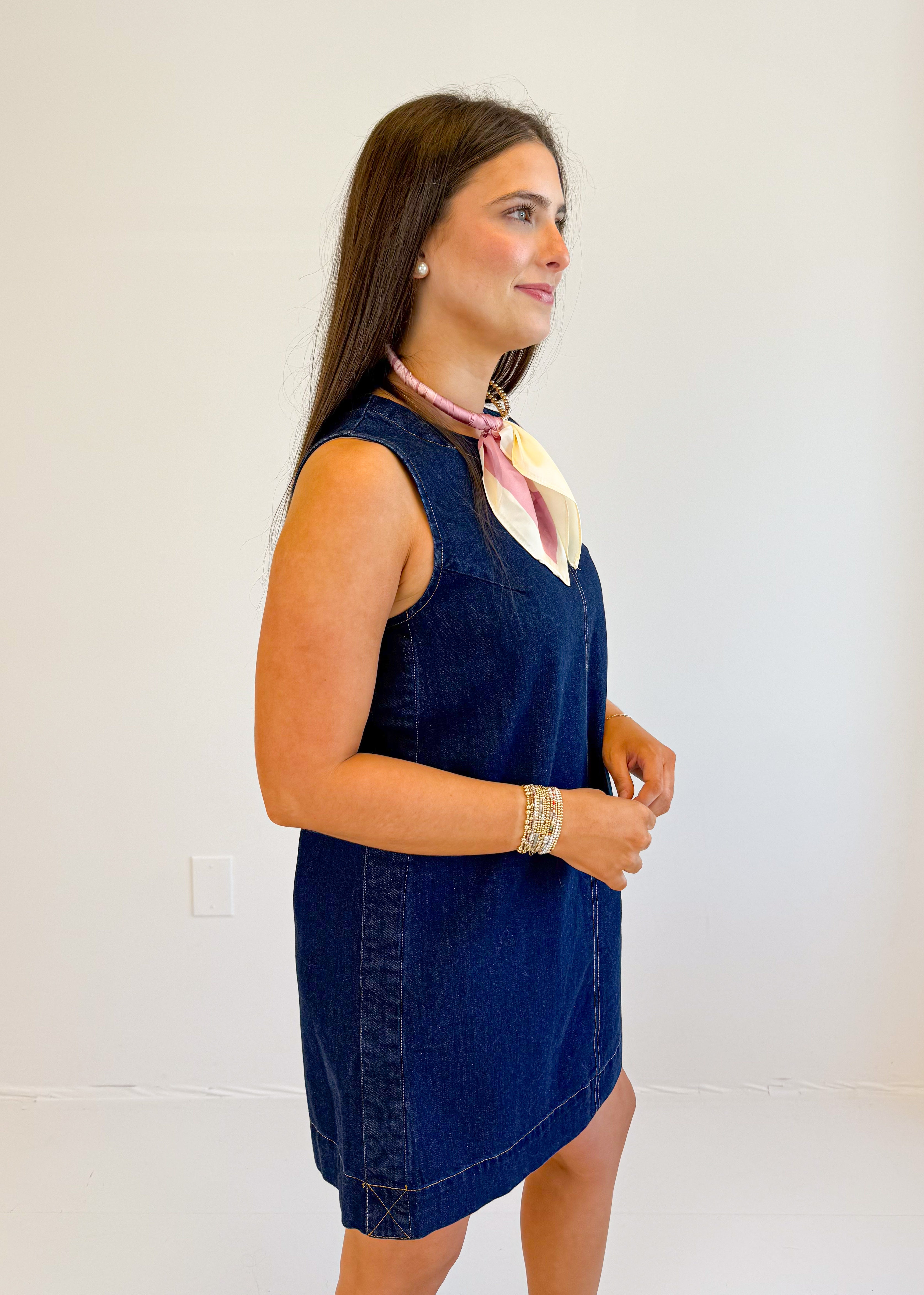 Dolly Denim Exposed Seam Mini Dress