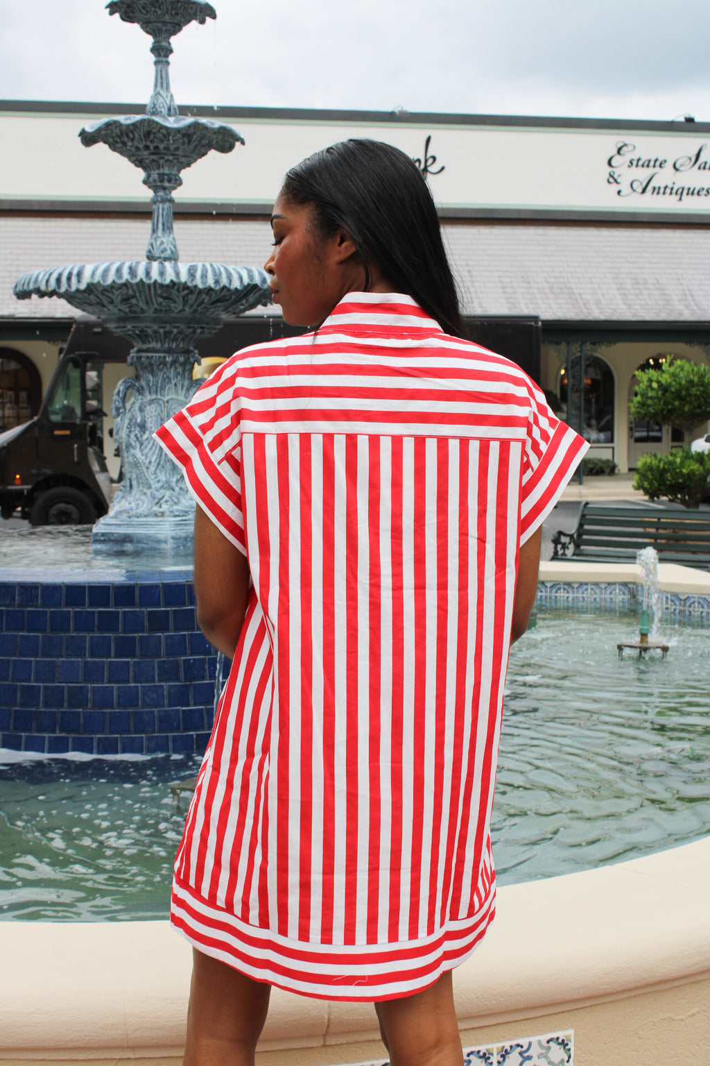 Pleasant Street Stripe Shirt Dress