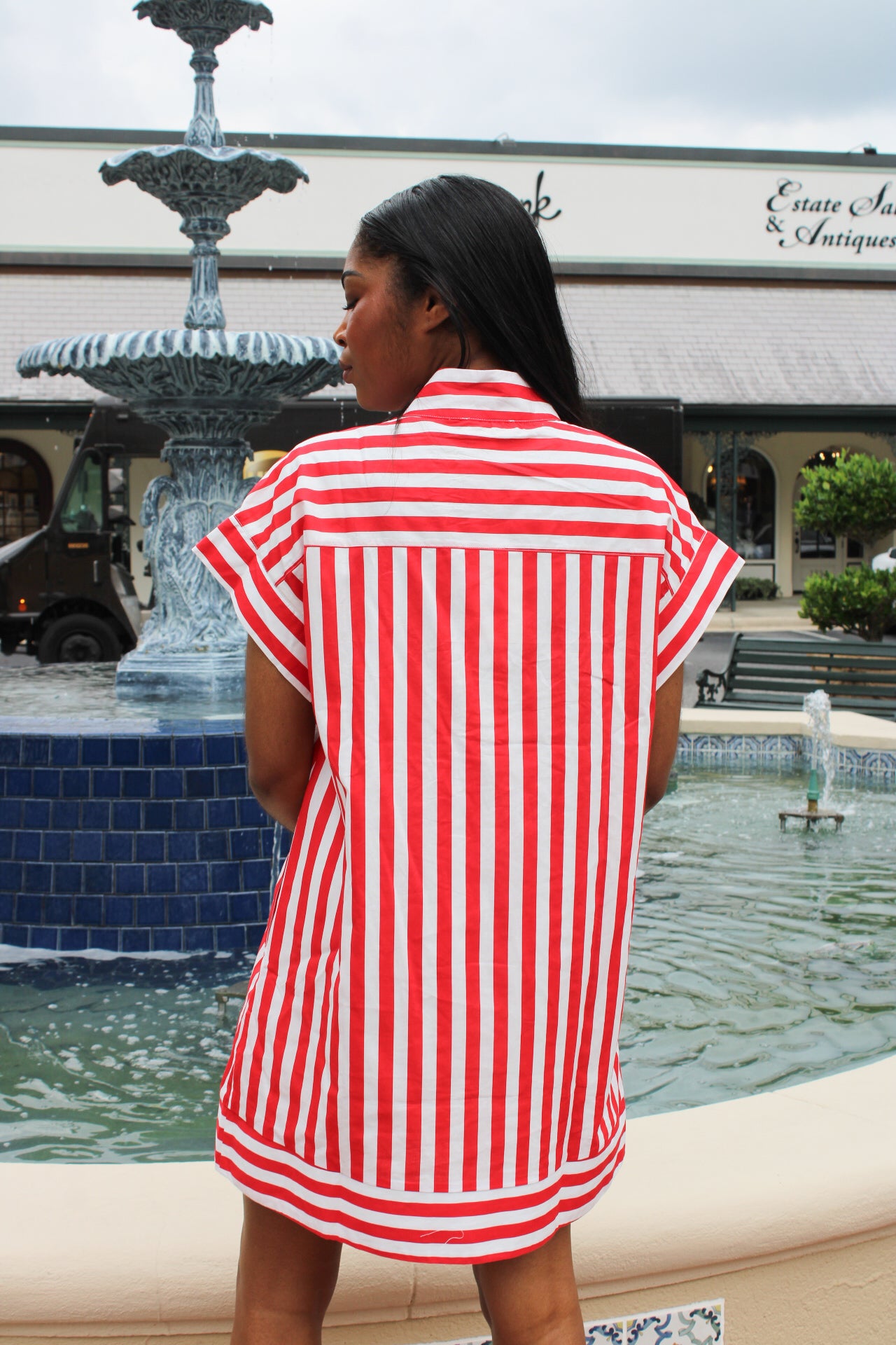 Pleasant Street Stripe Shirt Dress