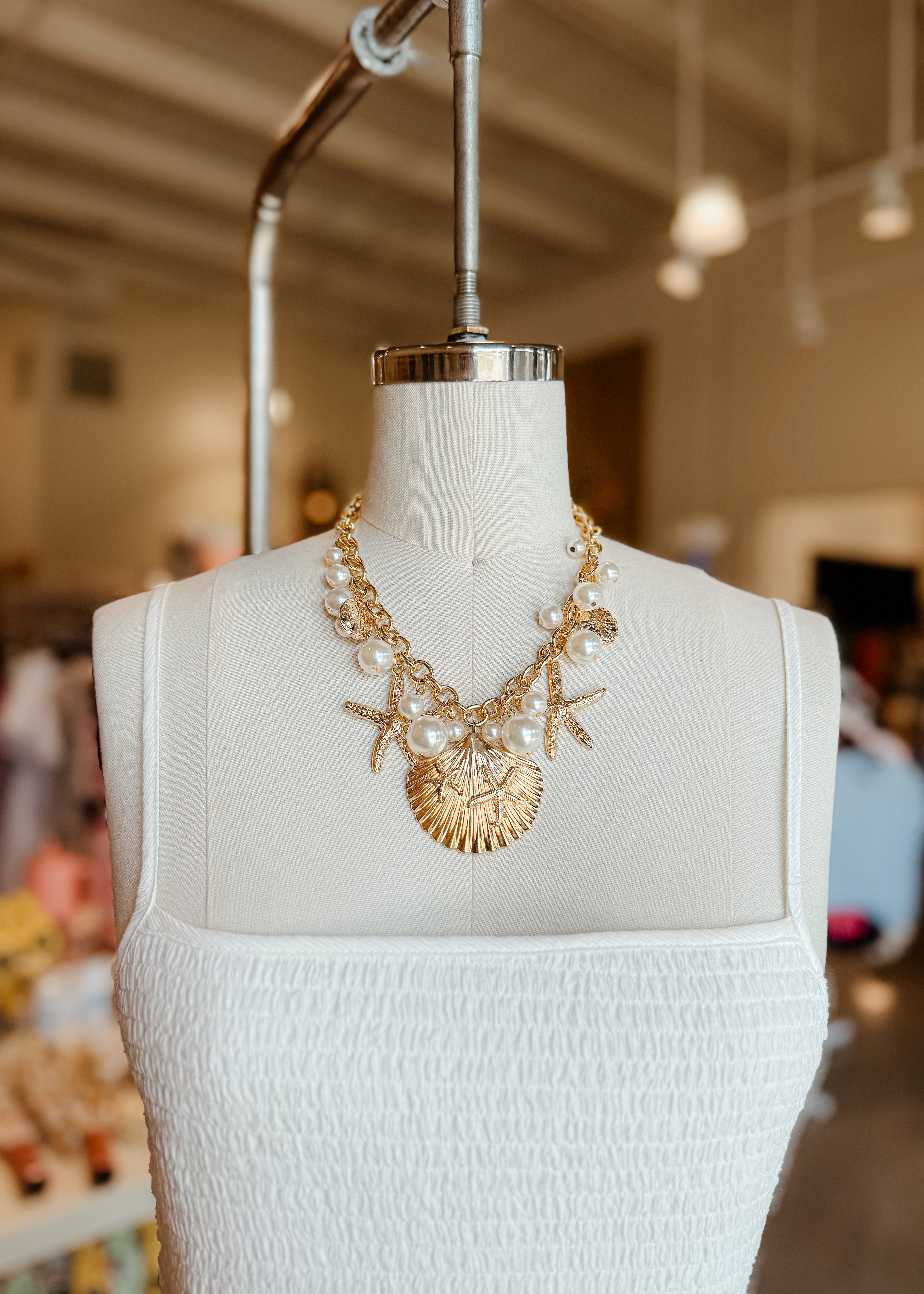 Delphine Shell & Ocean Charms Necklace
