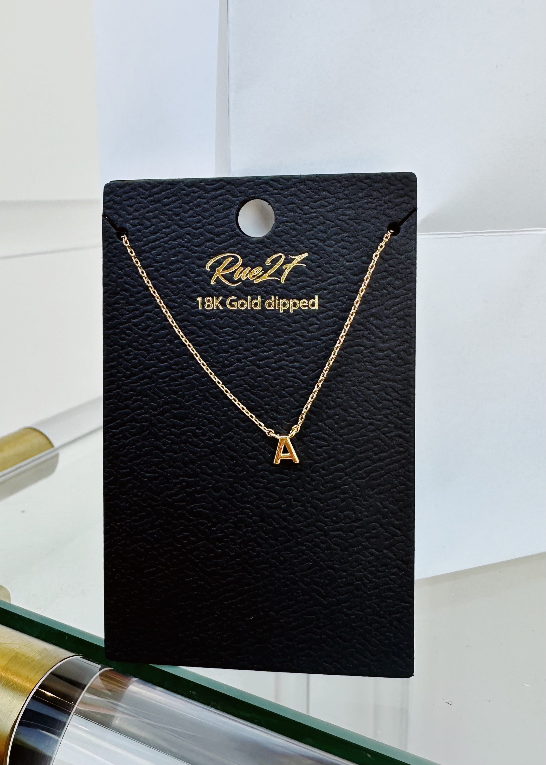 Initial Gold Dipped Necklace