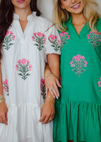 Zinnia Bubble Sleeve Mini Dress