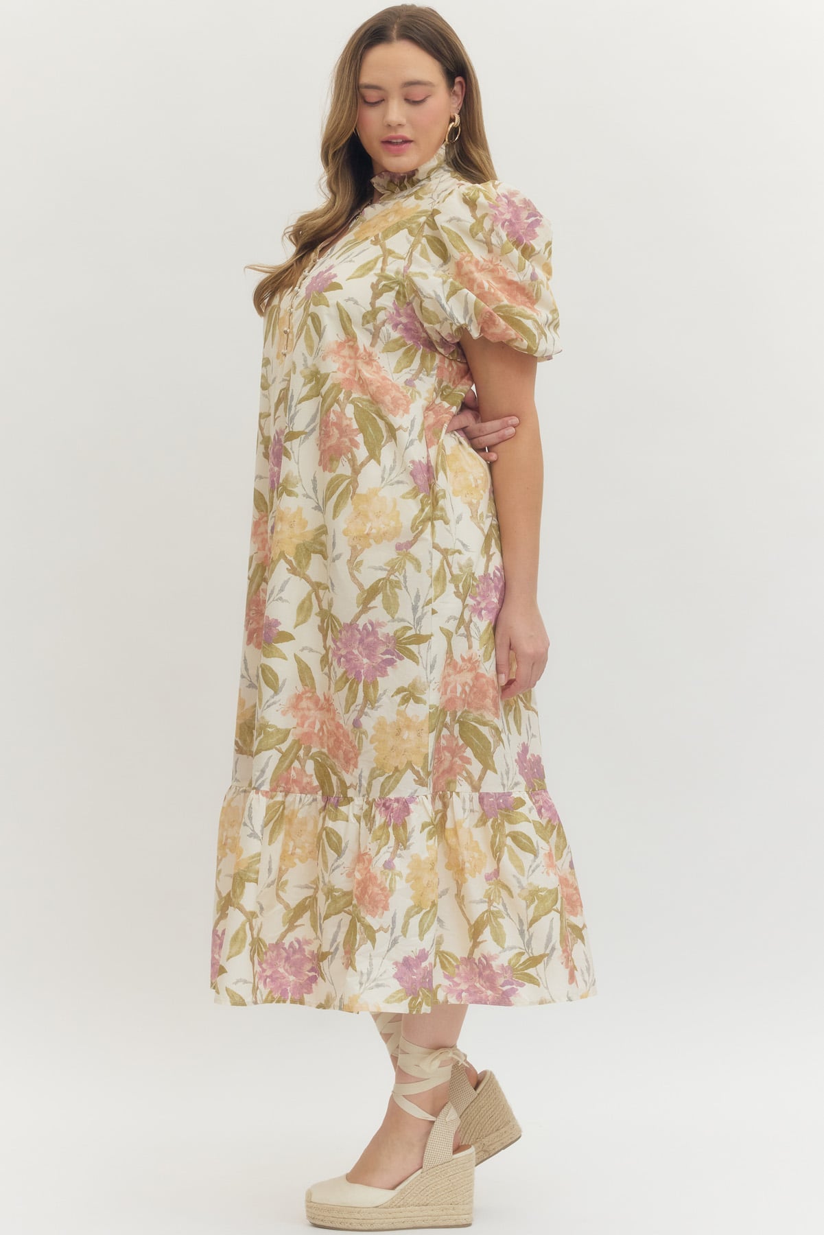 Bloomfield Floral Tiered Midi Dress