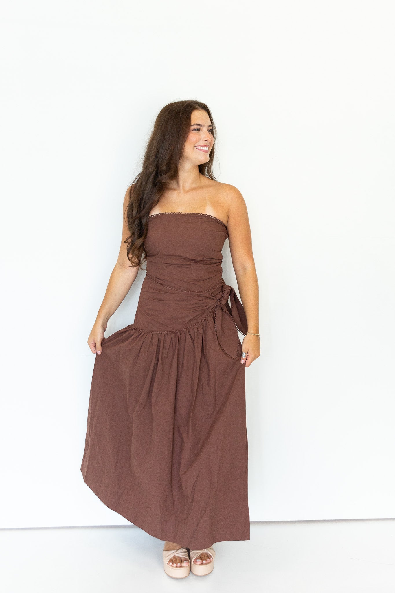 Sienna Strapless Wrap Dress