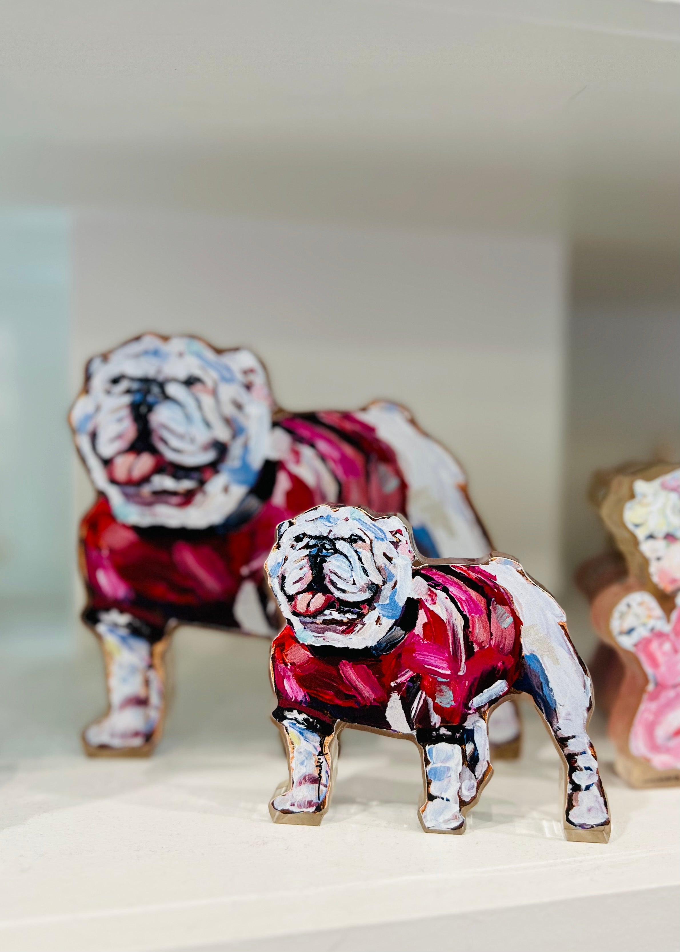 "Bulldog Red Shirt" Acrylic Shelfie