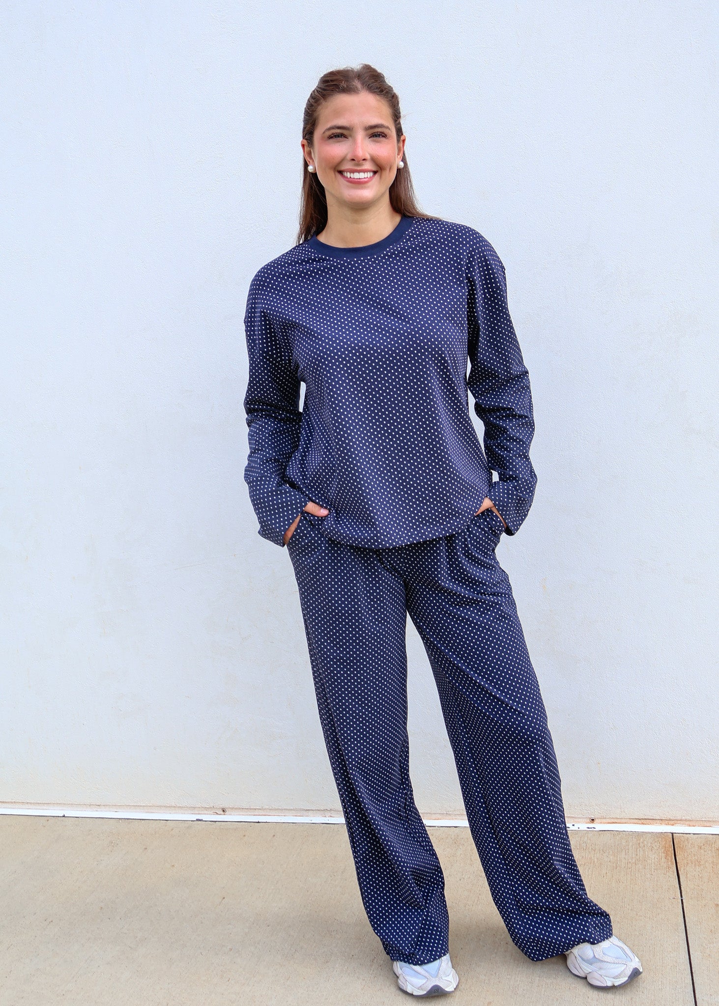 Polka Dot Loungewear Top