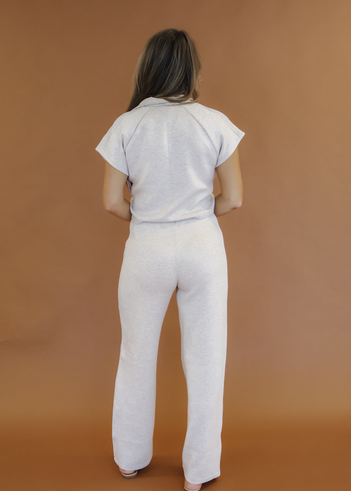 Airessentials Pintuck Half Zip Jumpsuit