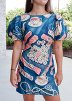 Tea Party Puff Sleeve Mini Dress
