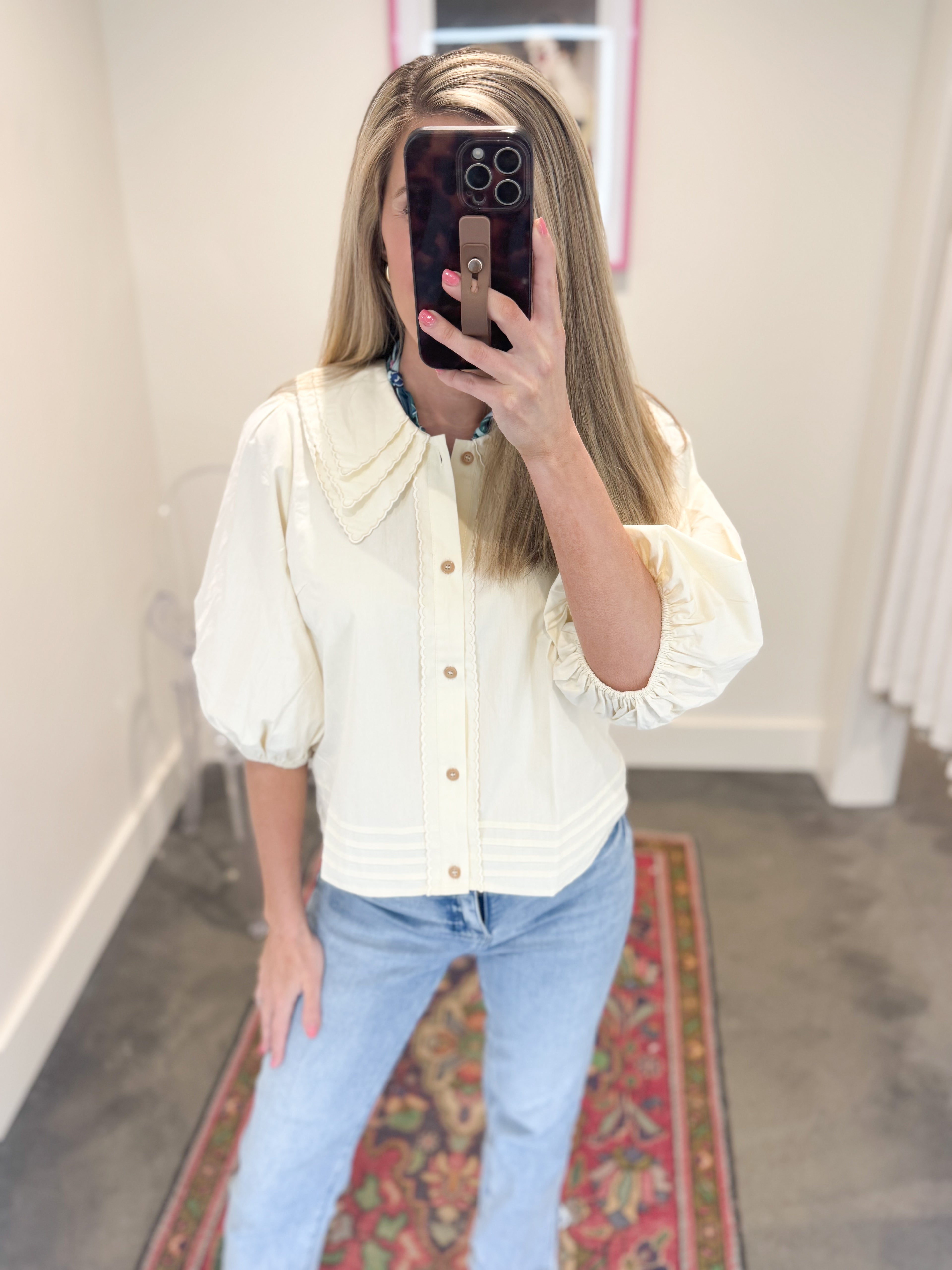 Debrah Double Collared Blouse