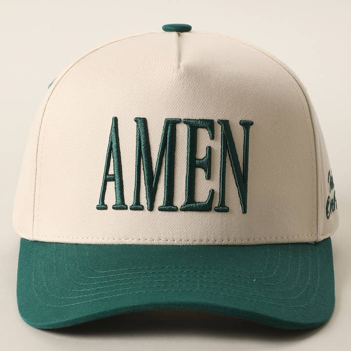AMEN 3D Embroidered Two-Tone Trucker Hat