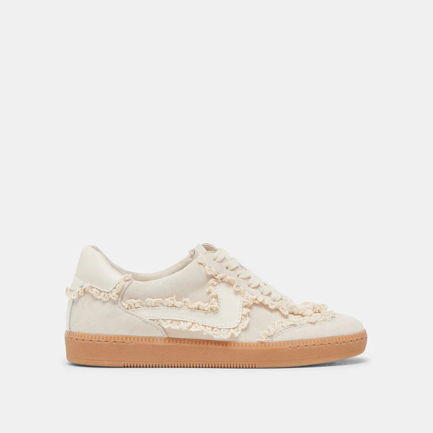 Notice Lace Sneakers Ivory Suede