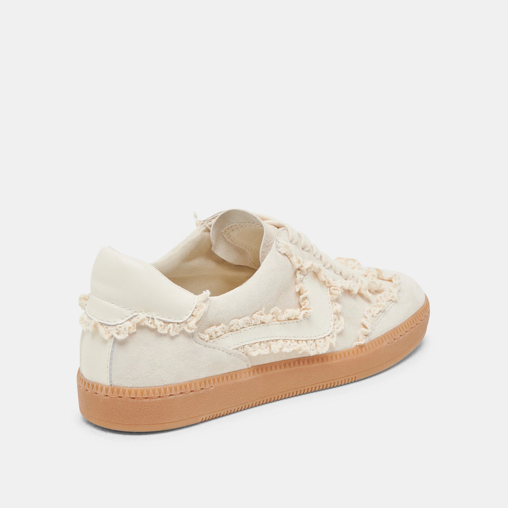 Notice Lace Sneakers Ivory Suede