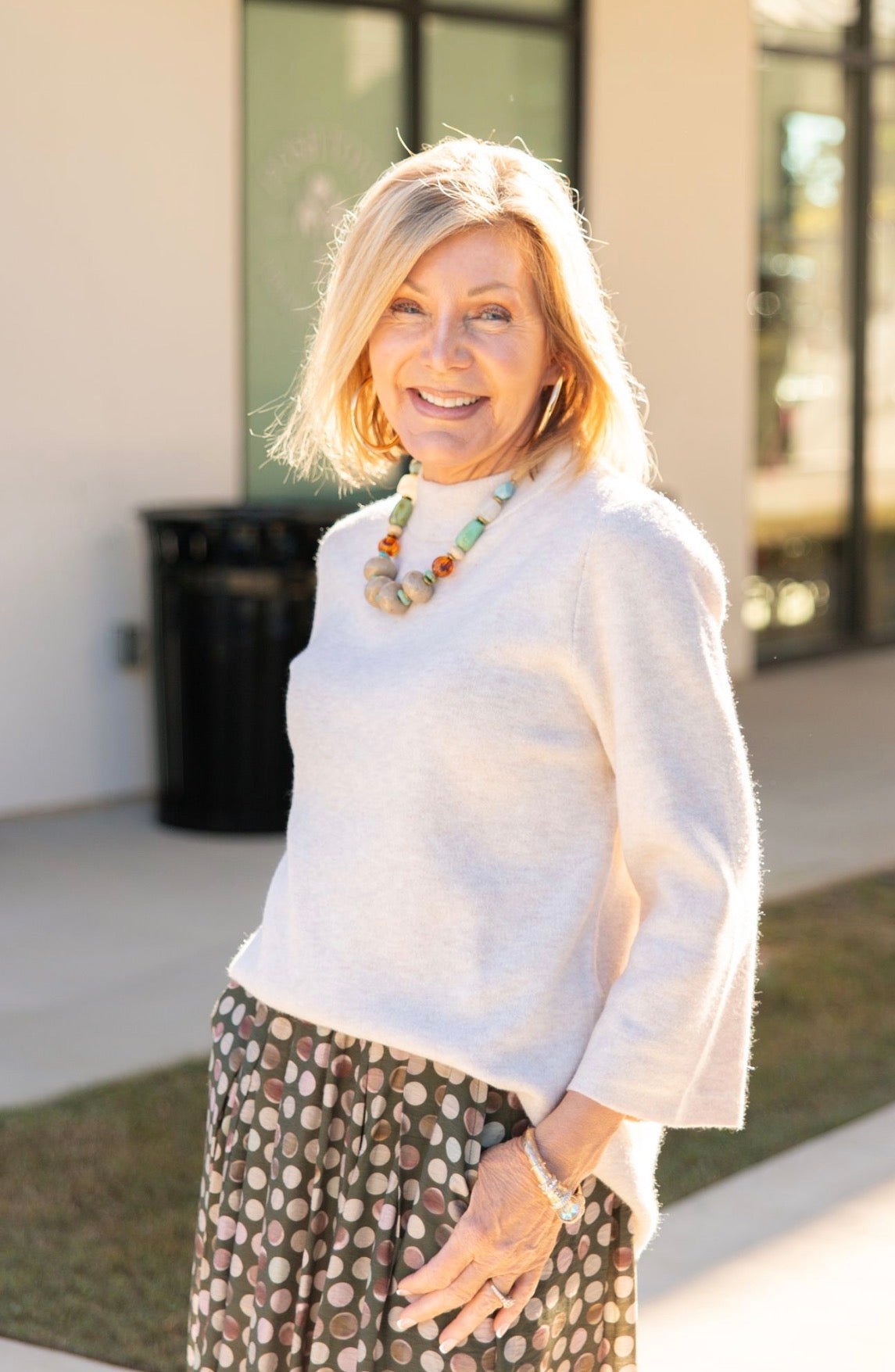 Mia Mock Neck Sweater Top