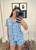 Button Front Pajama Set