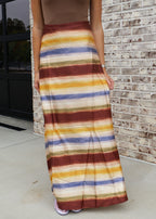 Leah Striped Maxi Skirt