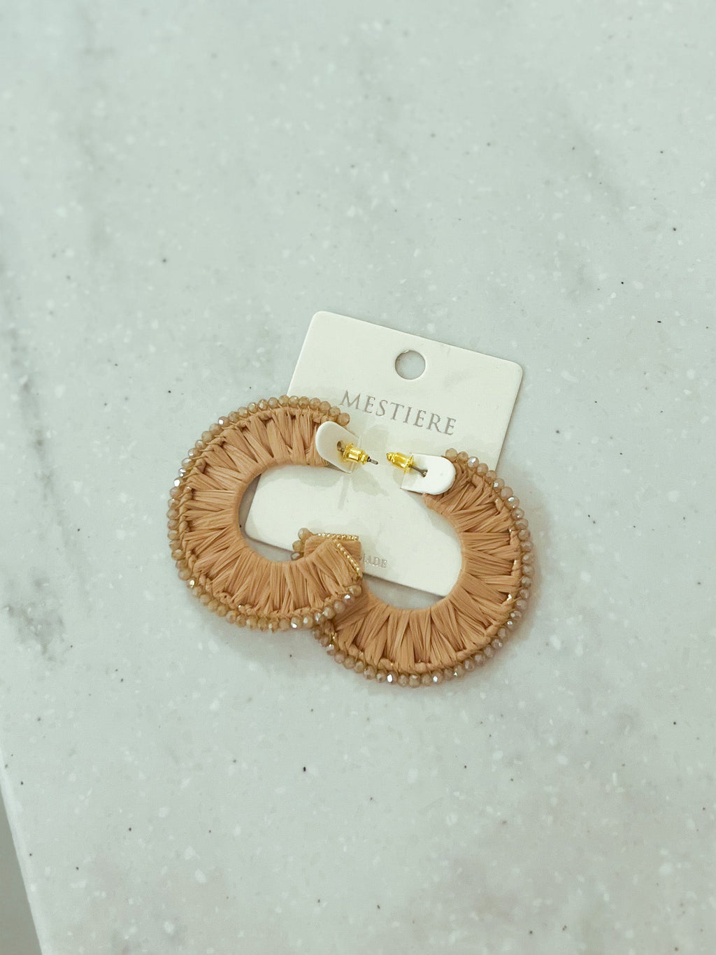 Bella Beaded Raffia Earrings