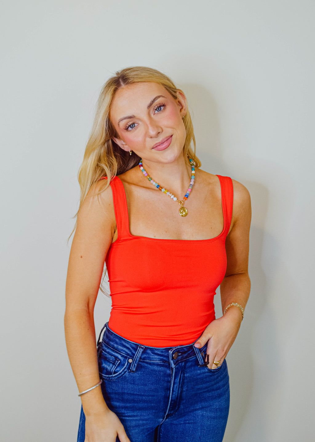 Danica Square-Neck Bodysuit