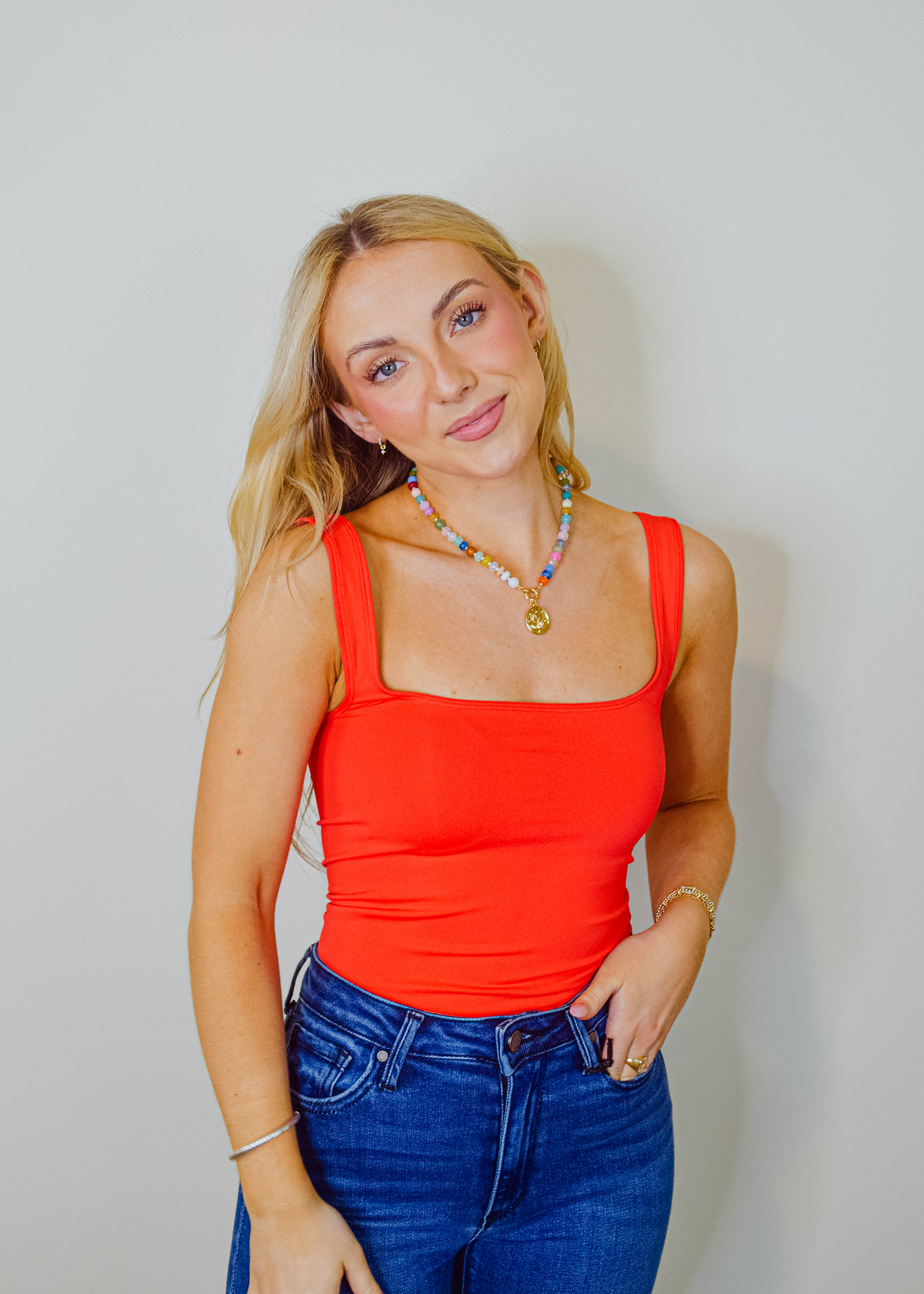 Danica Square-Neck Bodysuit