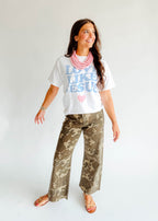Tara Wide Leg Camo Pants