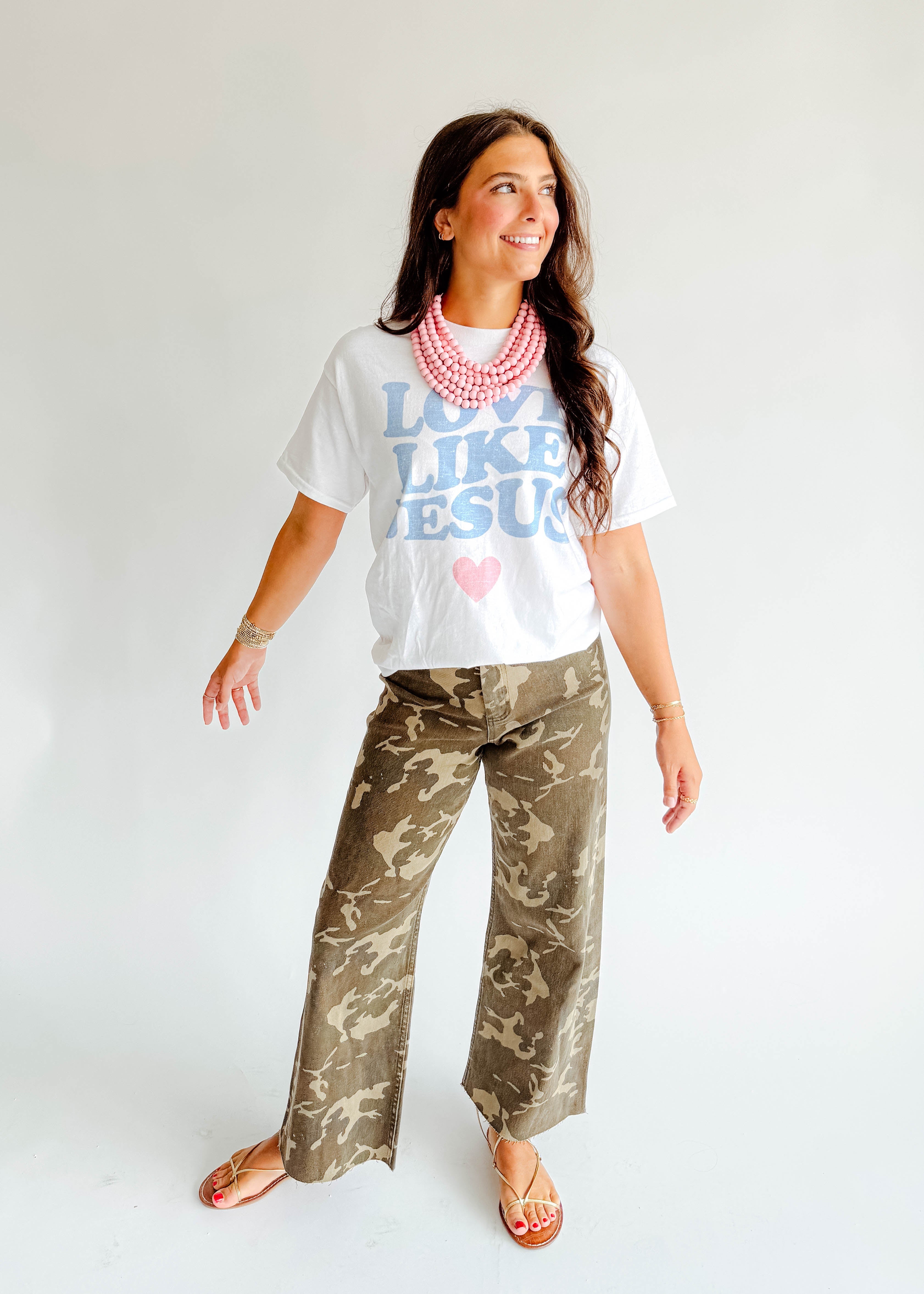 Tara Wide Leg Camo Pants