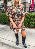 Maya Corduroy Bubble Hem Dress