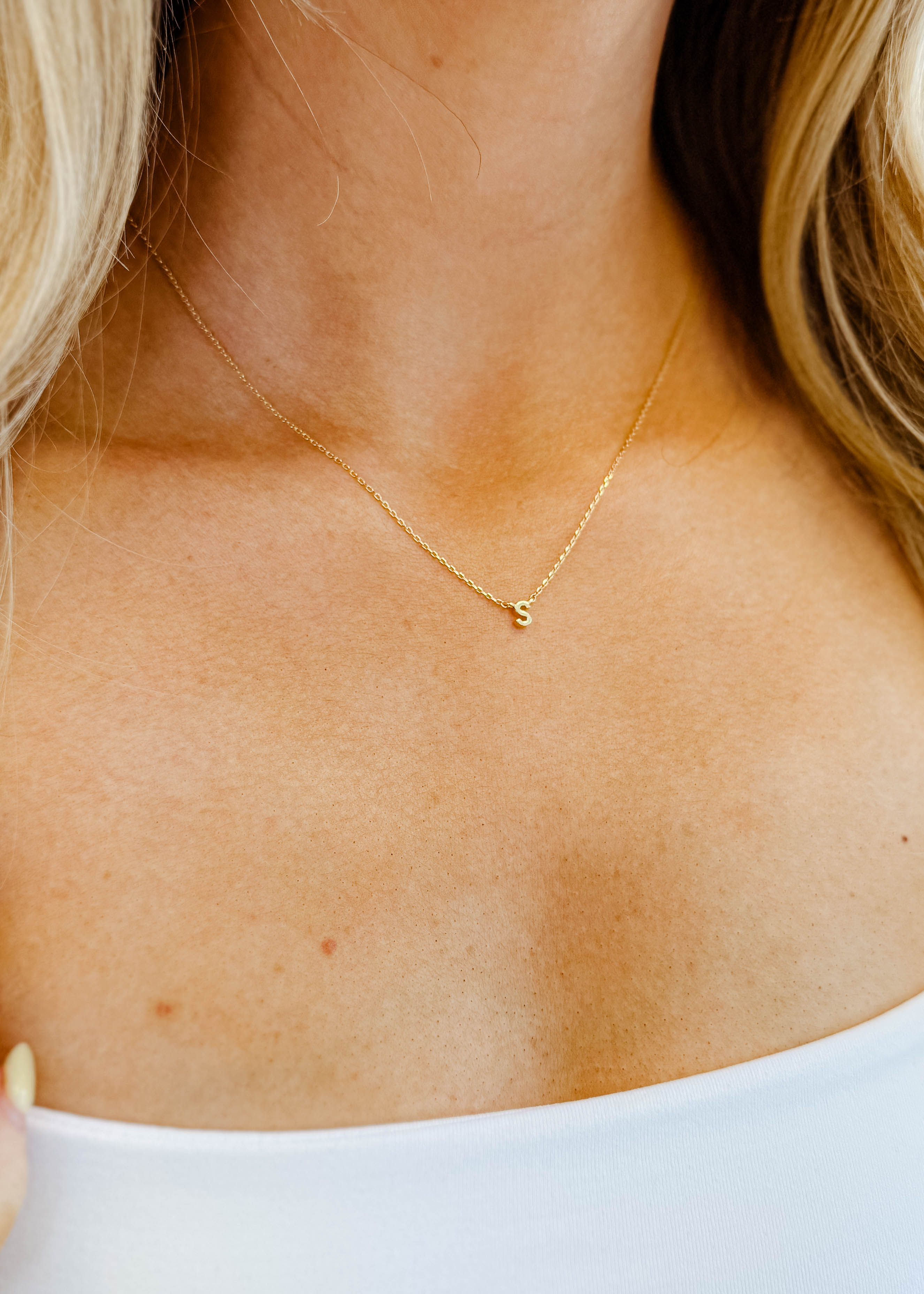Initial Gold Dipped Necklace