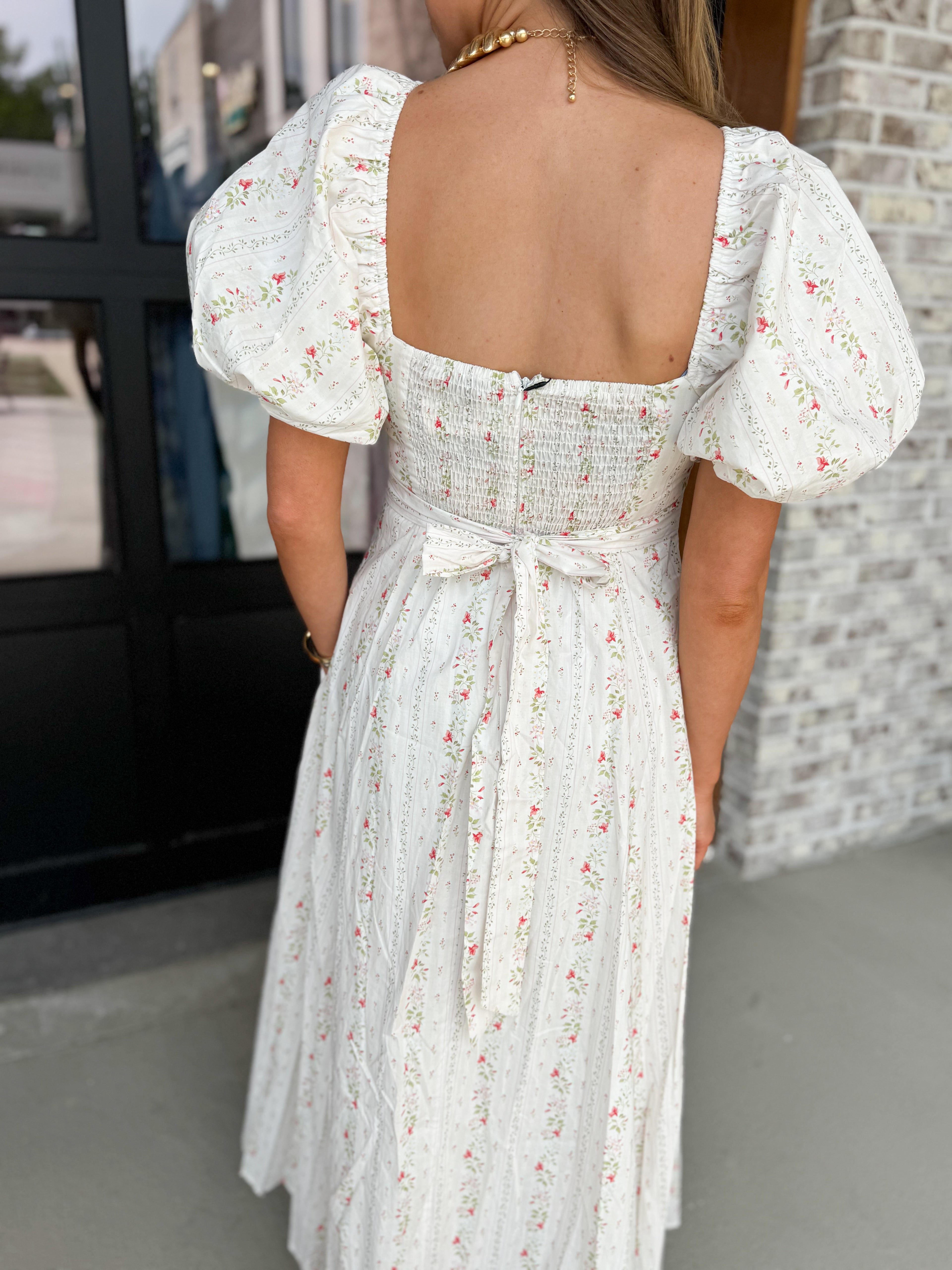 Rosalie Garden Square Midi Dress