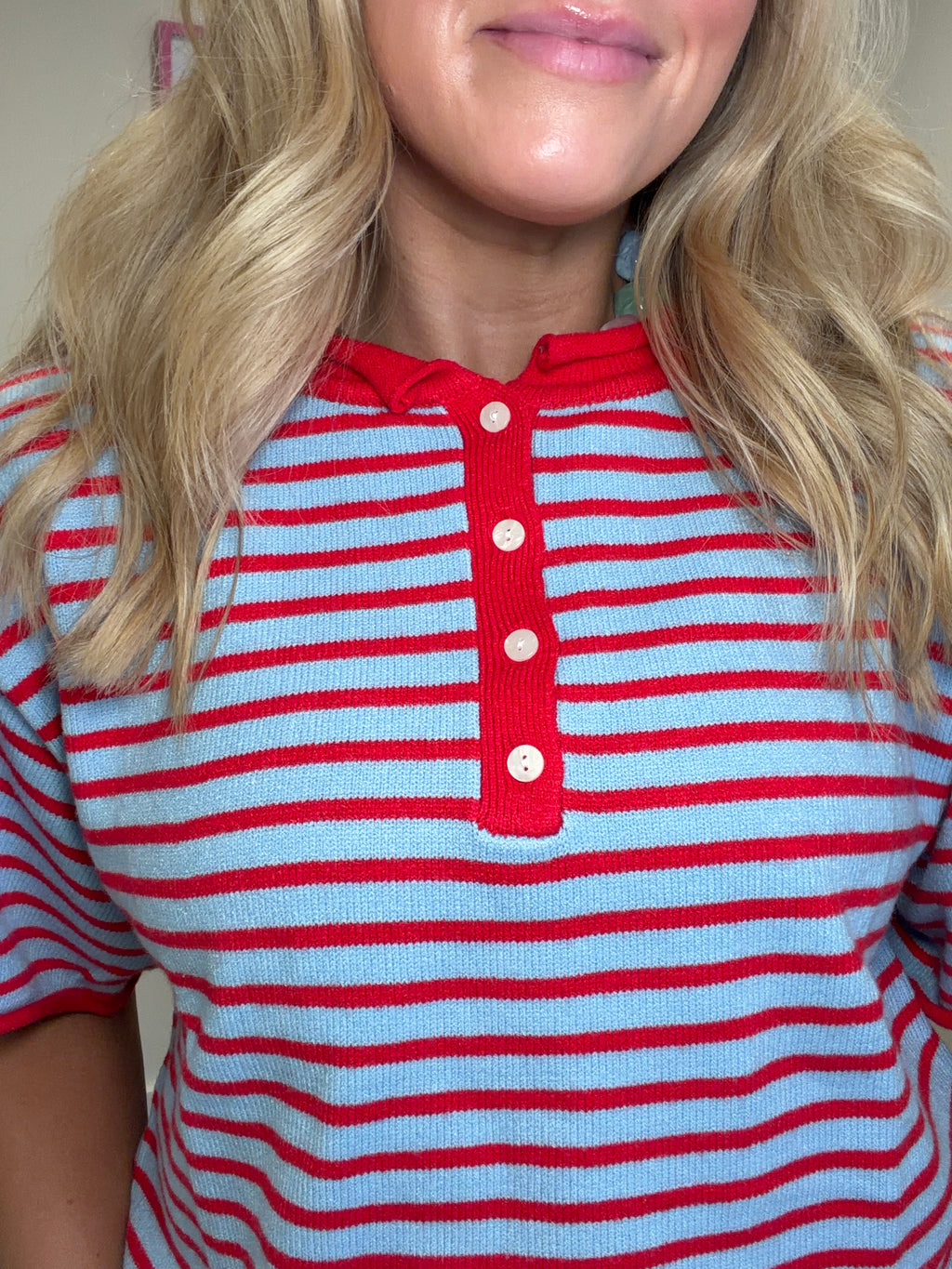 Short Sleeve Button Cardigan