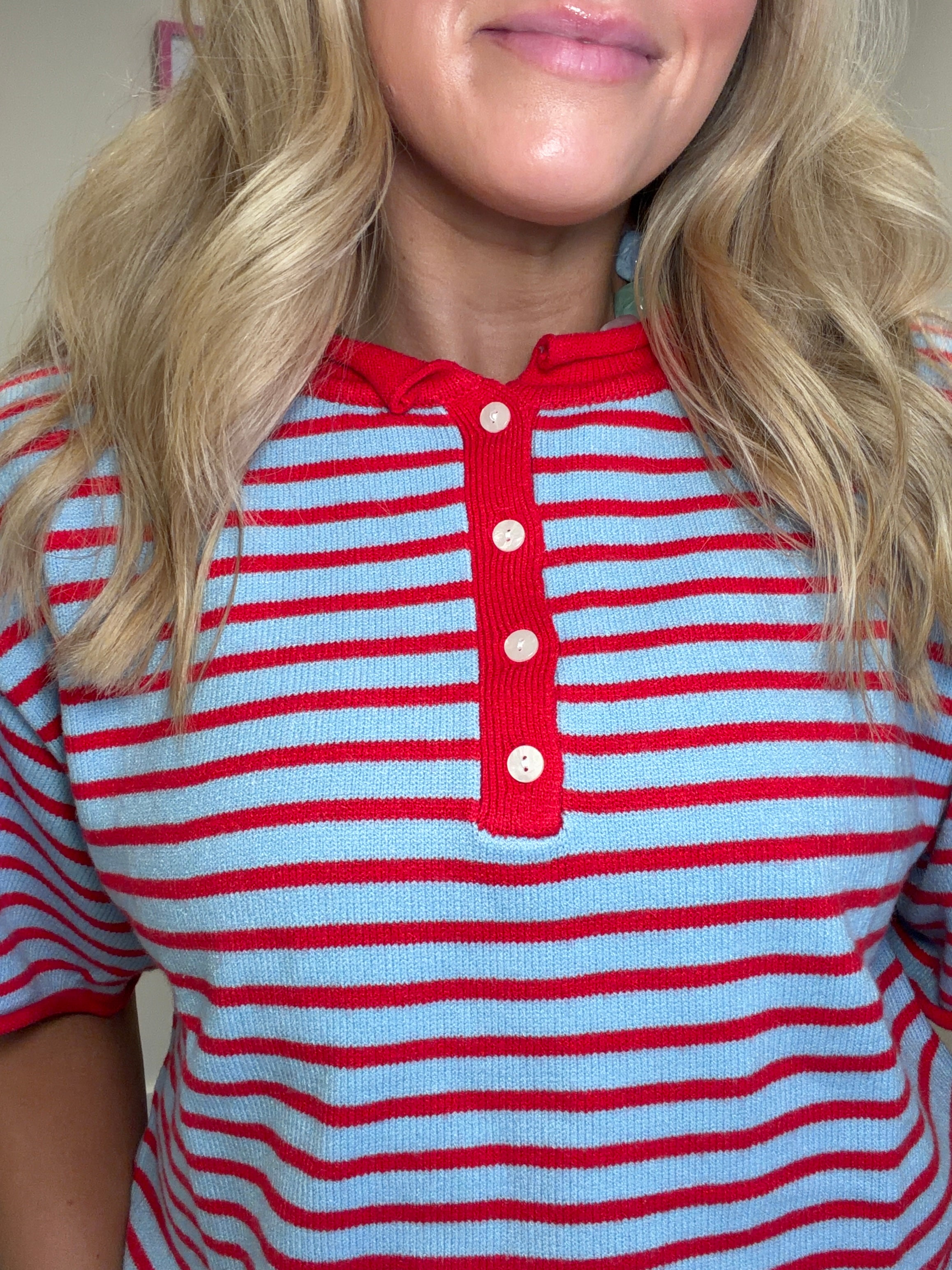 Short Sleeve Button Cardigan