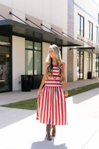 Bella Striped Midi Dress