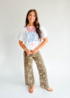 Tara Wide Leg Camo Pants