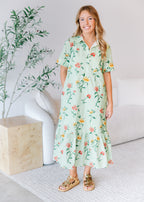 Marigold Floral Midi Dress