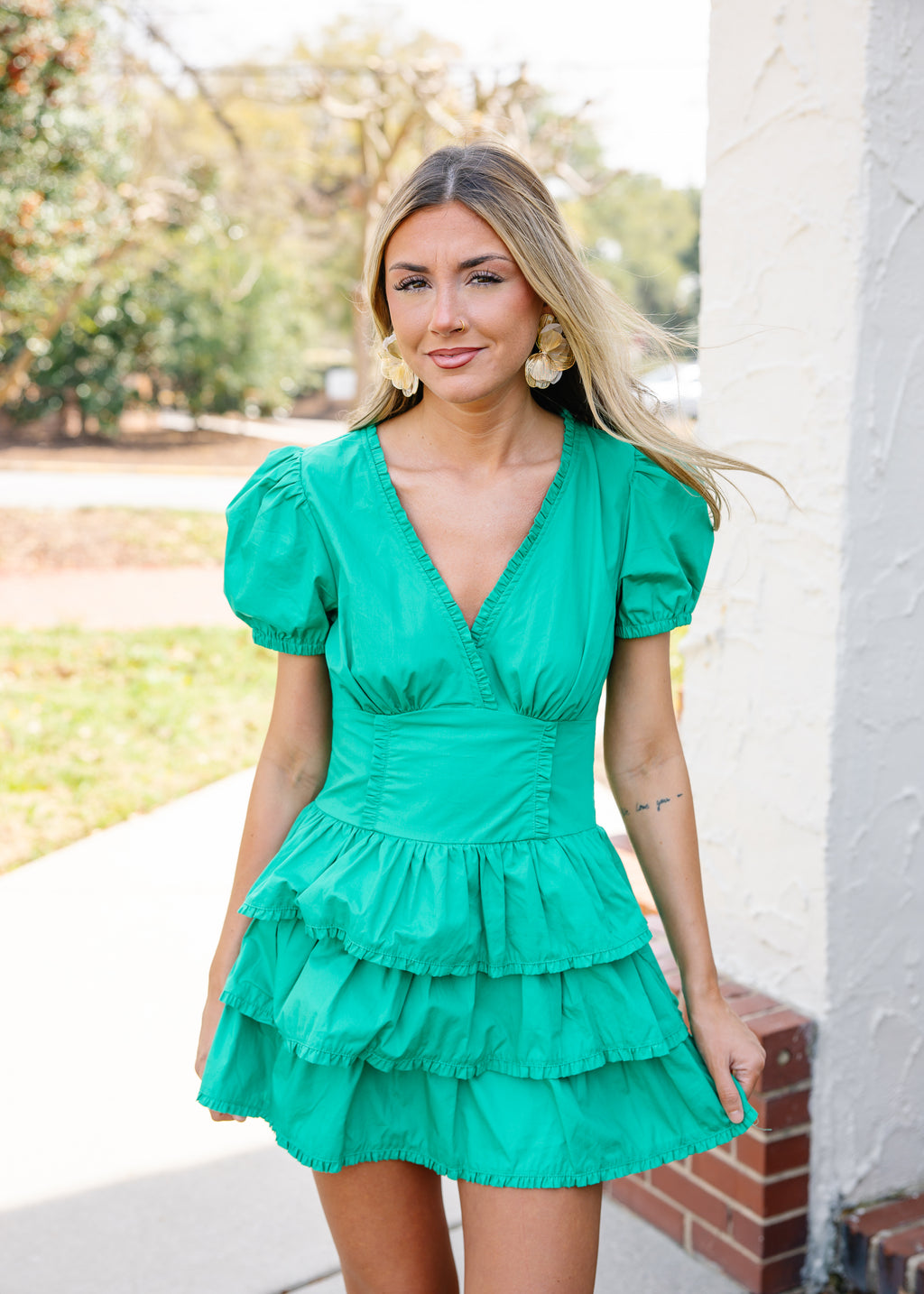 Violet Deep V-Neck Mini Dress