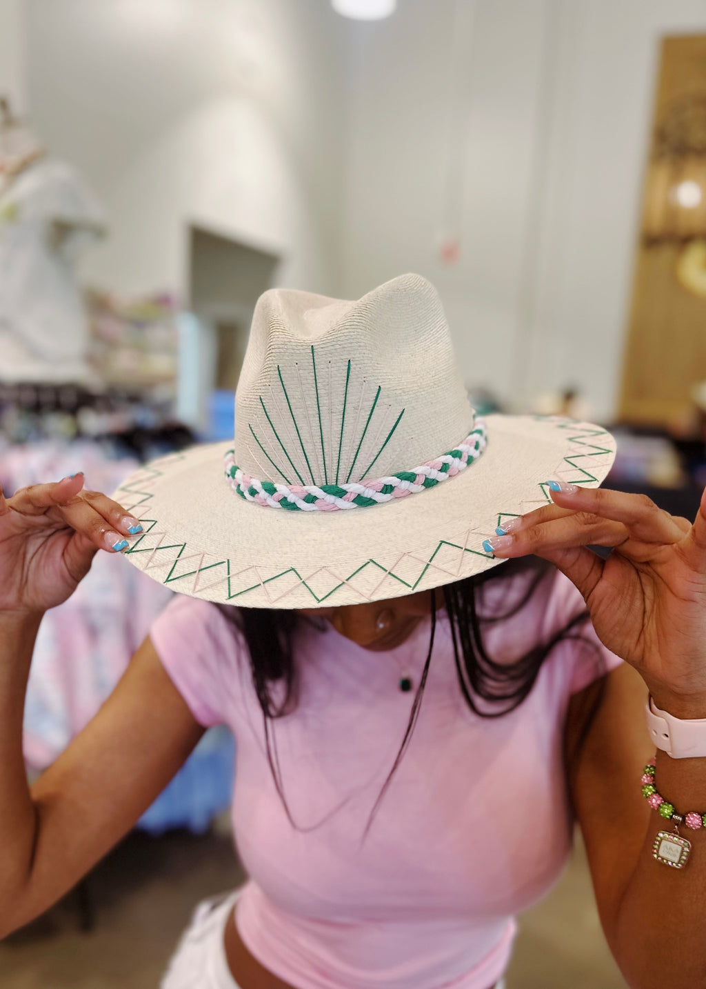 Pink Crossed Clubs Hat