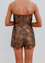 Avery Strapless Floral Romper