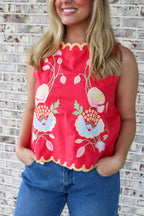 Tropical Garden Embroidered Blouse