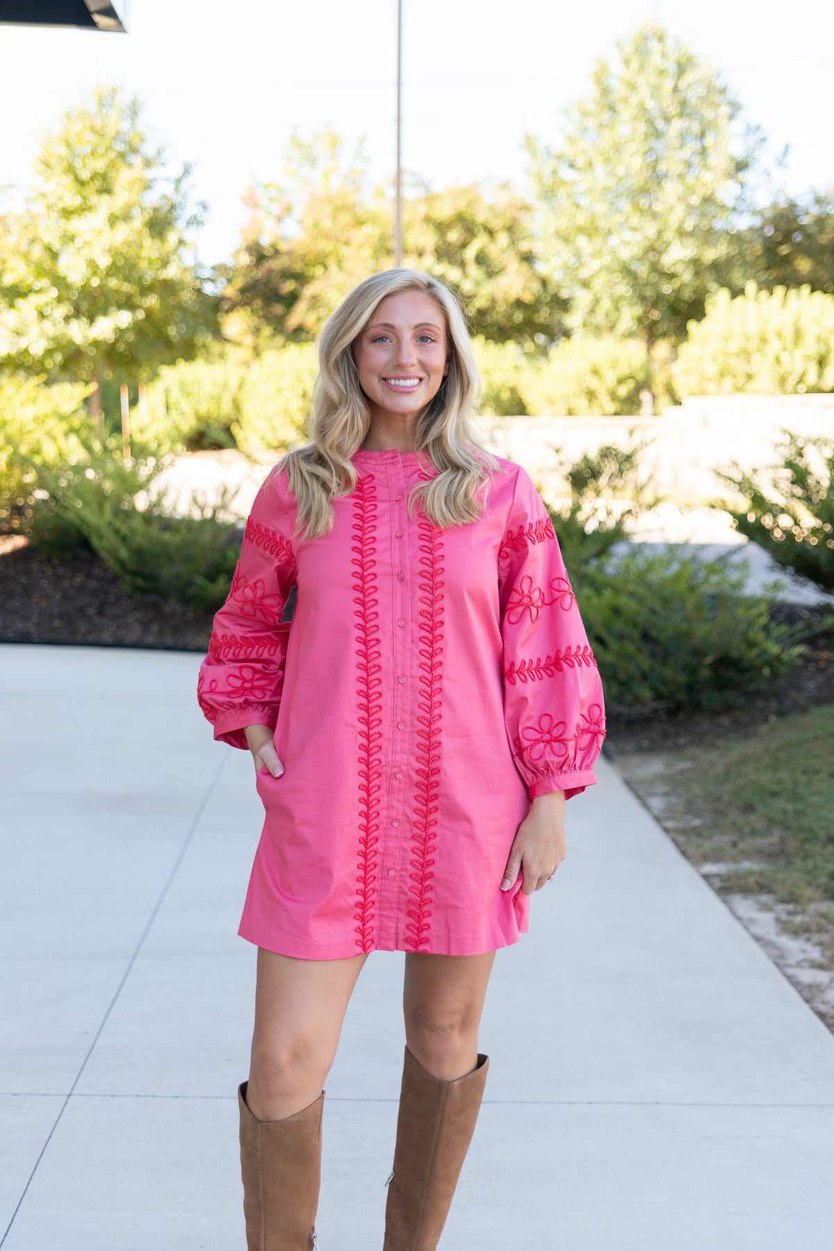 Piper Embroidered Mini Dress