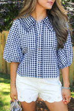 High Waist Eyelet Trim Shorts