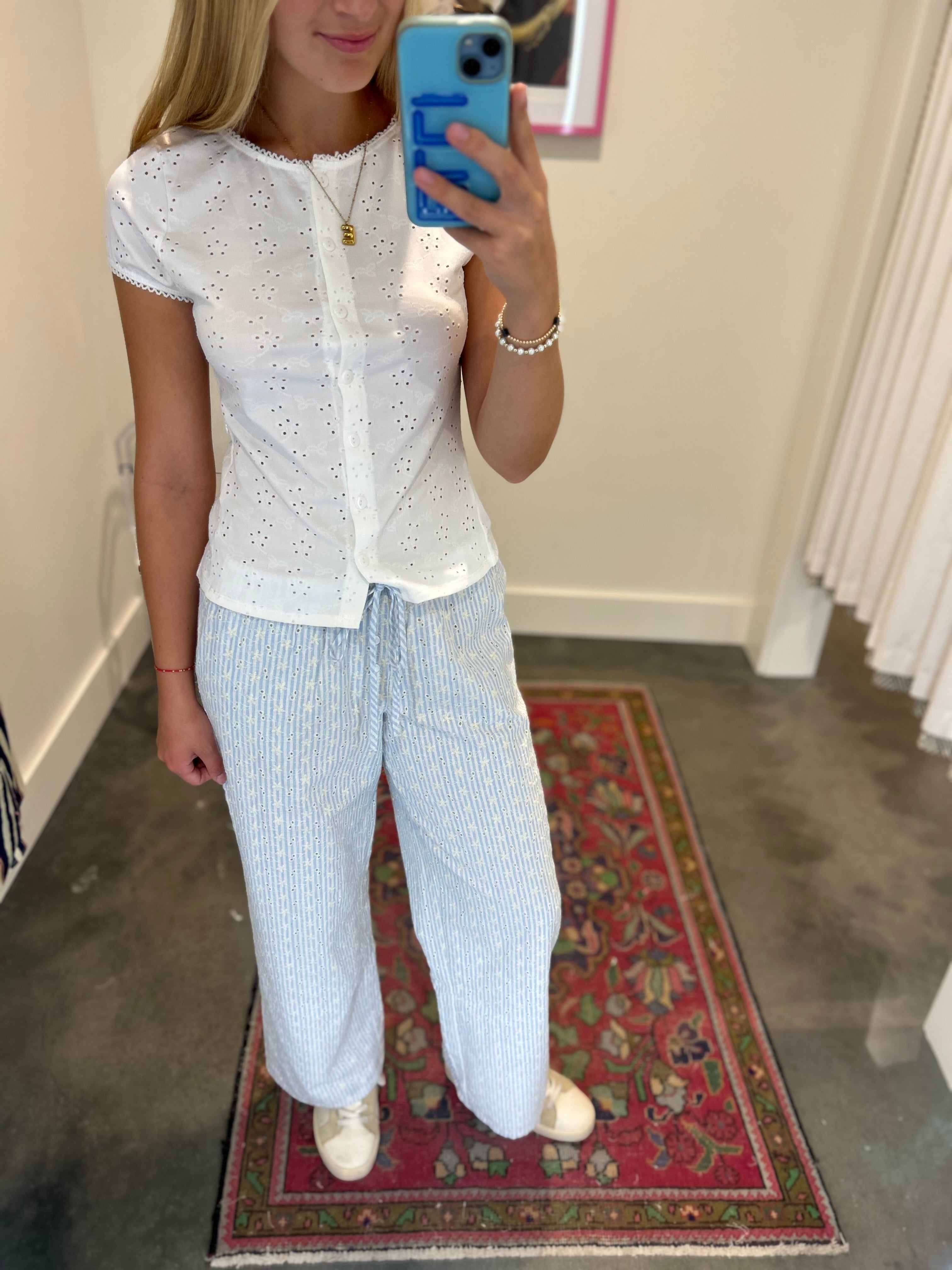 Rory Eyelet Drawstring Pant