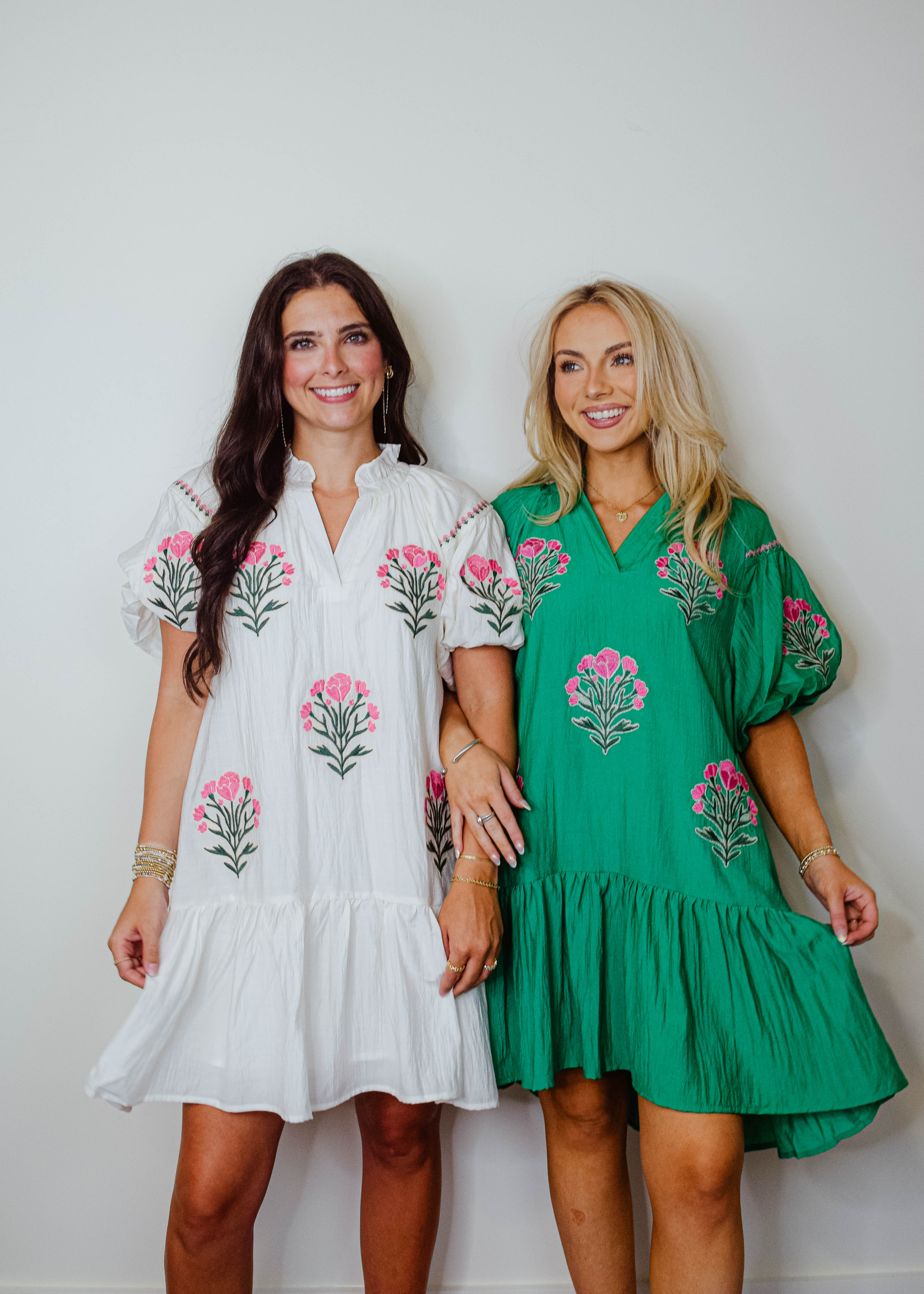 Zinnia Bubble Sleeve Mini Dress