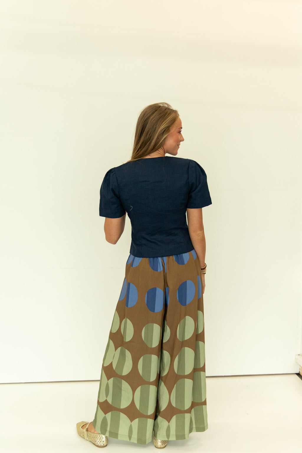 Selene Crimson Button Top
