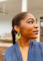 Raffia Oval Link Earring